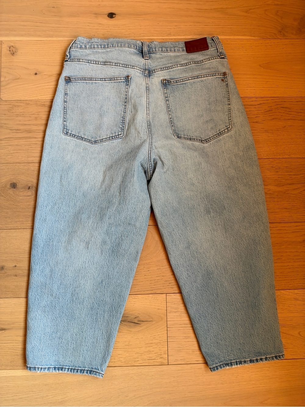 Madewell Light Blue High-Rise Balloon Jeans 32P - Picture 6 of 7